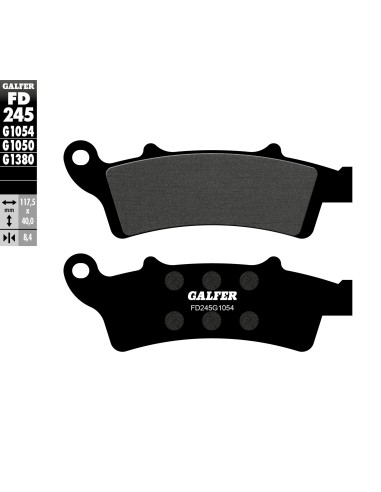 pastillas de freno moto galfer semi metal fd245g10