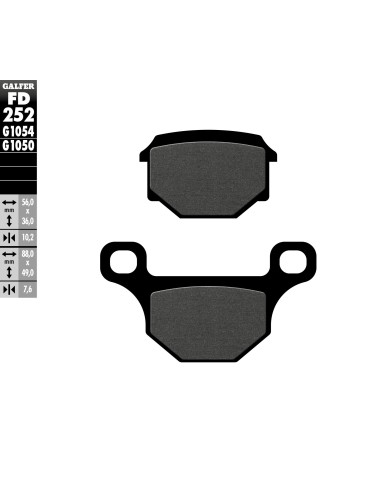 pastillas de freno moto galfer scooter fd252g1050