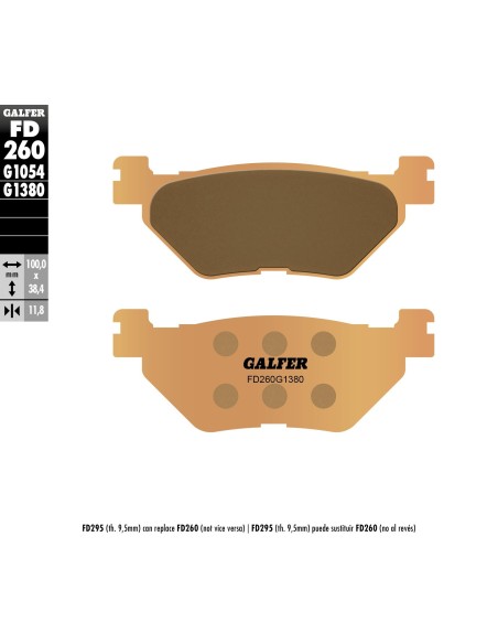 pastillas de freno moto galfer scooter fd260g1380