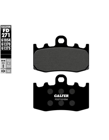 pastillas de freno moto galfer semi metal fd271g10
