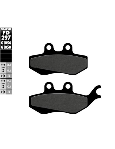 pastillas de freno moto galfer semi metal fd297g10