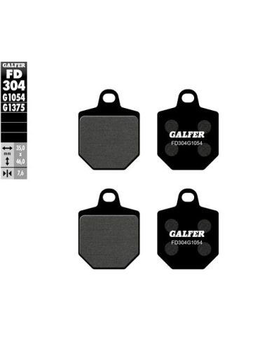 pastillas de freno moto galder sinter sport fd304g