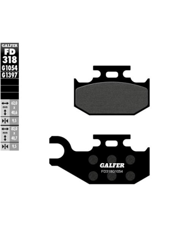 pastillas de freno moto semi galfer metal fd318g10