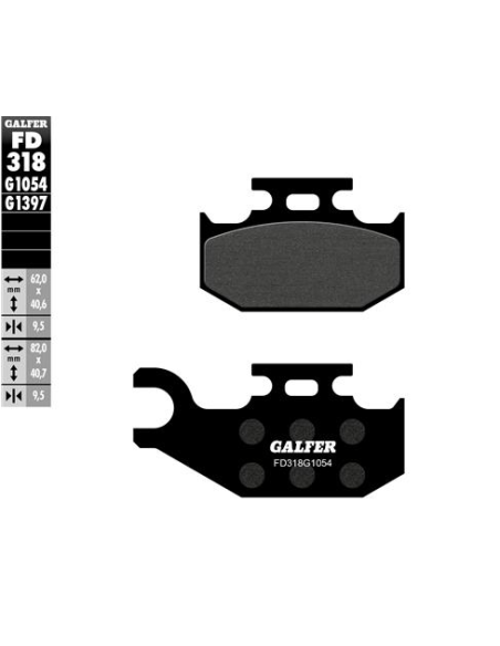 pastillas de freno moto semi galfer metal fd318g10