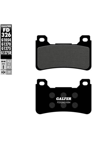 pastillas de freno moto galfer semi metal fd326g10