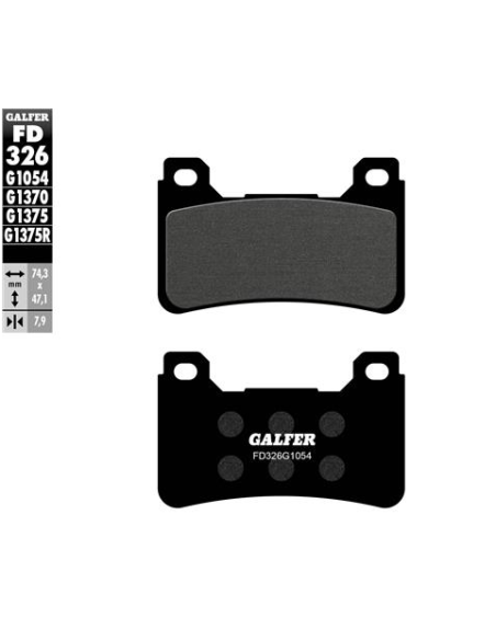 pastillas de freno moto galfer semi metal fd326g10