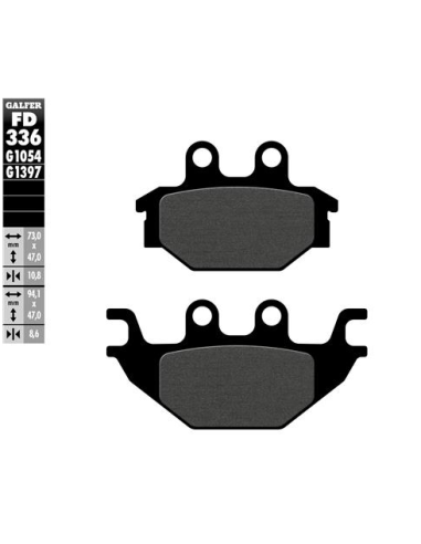 pastillas de freno moto galfer semi metal fd336g10