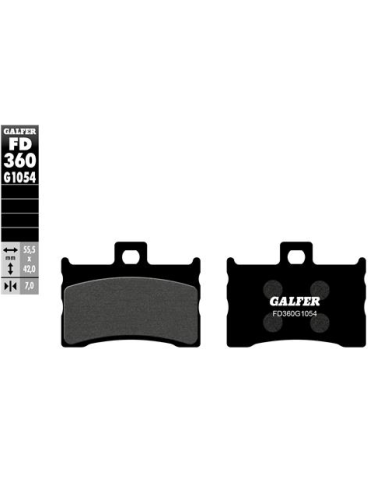 pastillas de freno galfer fd360g1054 semimetalicas delanteras para metrakit mini gp y xl