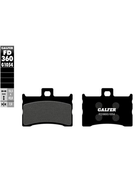 pastillas de freno galfer fd360g1054 semimetalicas delanteras para metrakit mini gp y xl