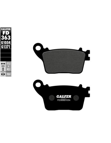 pastillas de freno moto galfer semi metal fd363g10