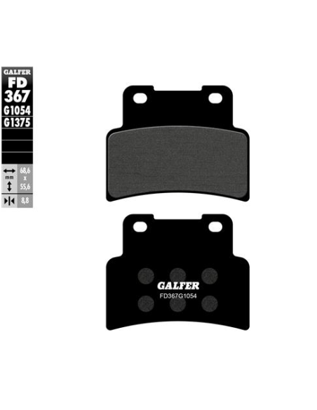 pastillas de freno moto galfer semi metal fd367g10