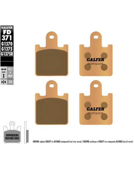pastillas de freno moto galfer sinter street fd371