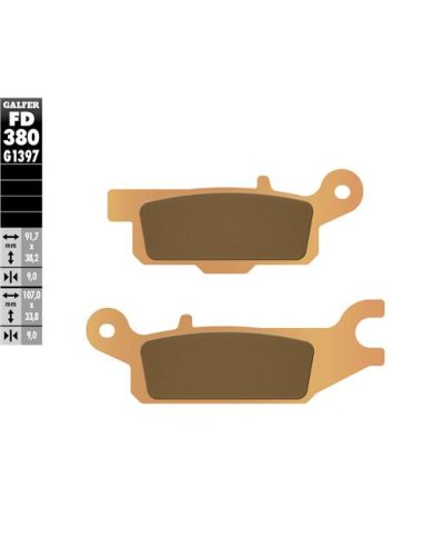 pastillas de freno moto galfer sinter quad fd380g1