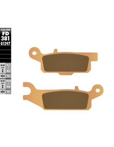pastillas de freno moto galfer sinter quad fd381g1