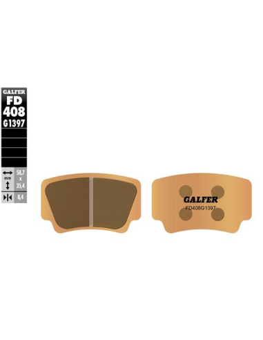 pastillas de freno moto galfer sinter quad fd408g1