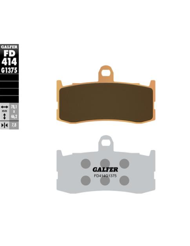 pastillas de freno moto galder sinter sport fd414g