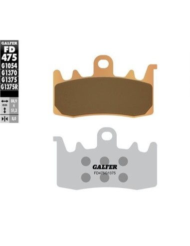 pastillas de freno moto galder sinter sport fd475g