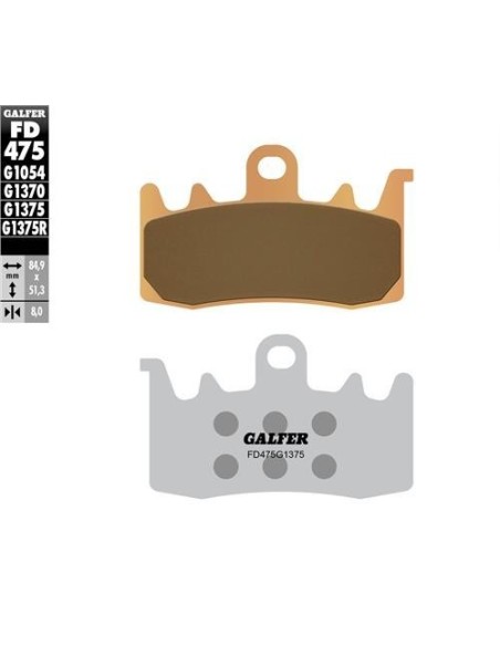 pastillas de freno moto galder sinter sport fd475g