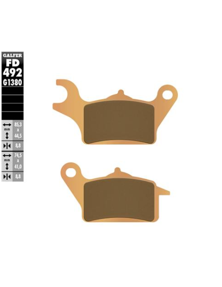 pastillas de freno moto galfer scooter fd492g1380