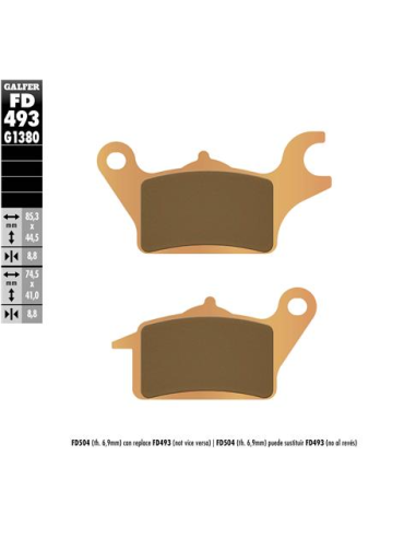 pastillas de freno moto galfer scooter fd493g1380