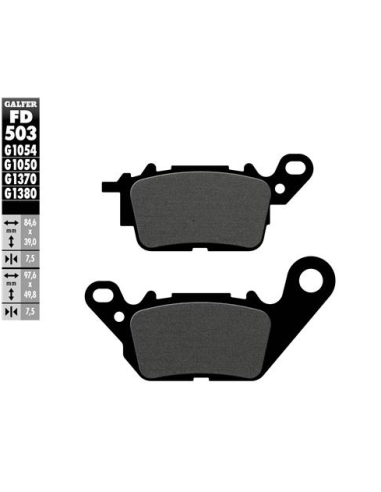 pastillas de freno moto galfer scooter fd503g1380