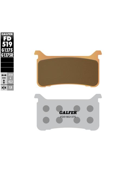 pastillas de freno moto galder sinter sport fd519g
