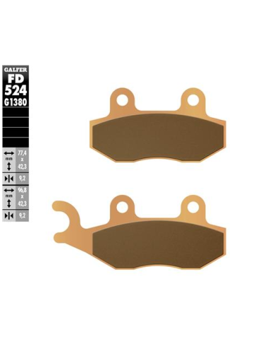 pastillas de freno moto galfer scooter fd524g1380