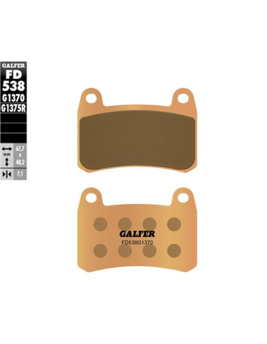 pastillas de freno moto galfer sinter street fd538