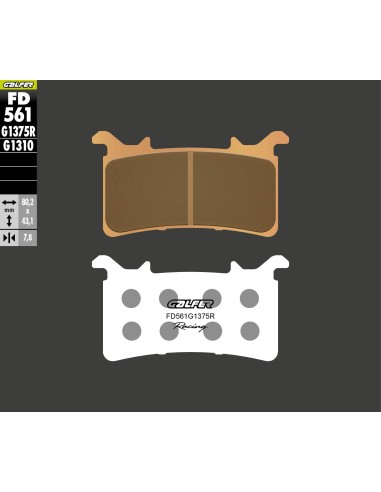 pastillas freno sinterizadas galfer fd561g1375r delantero bmw m1000rr m1000r m1000xr