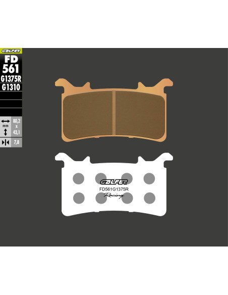 pastillas freno sinterizadas galfer fd561g1375r delantero bmw m1000rr m1000r m1000xr
