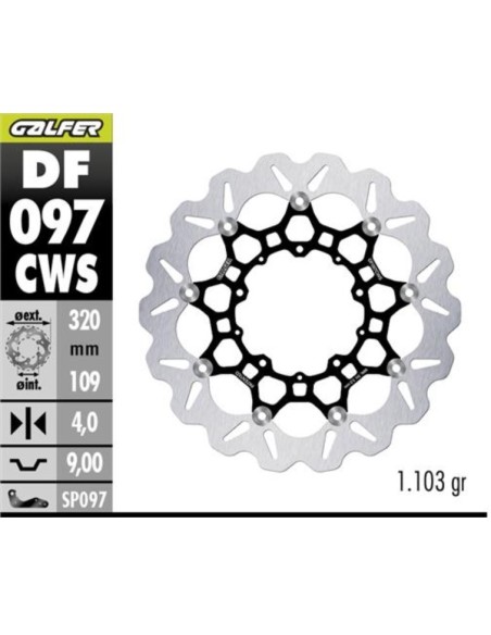 kit galfer discos honda x adv sobredimensionados 320mm kg097cws