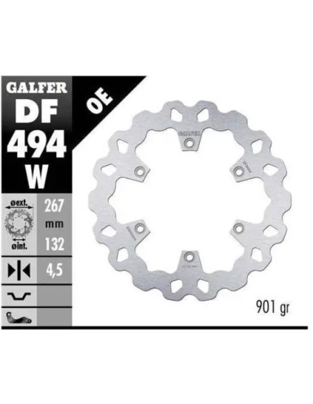 kit freno oversize galfer kg4743fs yamaha t max 500 2008 wave 320 mm delantero trasero