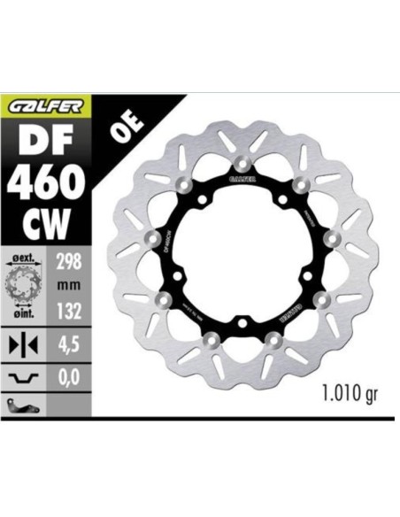 kit freno oversize galfer kg495bfs yamaha t max 530 2015 2020 560 2020 2024 298 mm d