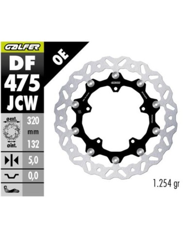 kit freno delantero oversize galfer kg4982fs yamaha t max 530 560 wave 320 mm