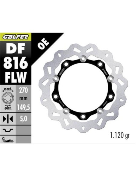 kit freno delantero trasero galfer kg8163f bmw c 600 sport c 650 discos wave