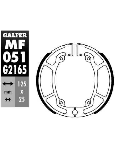 zapatas de freno galfer mf051g2165