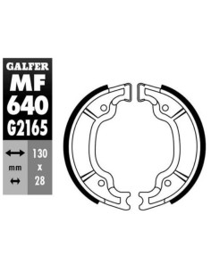 zapatas de freno moto galfer mf640g2165 130x28 mm yamaha tambor