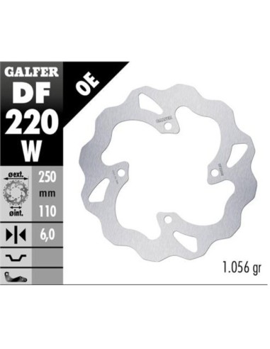 disco de freno trasero kawasaki galfer df220w