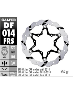 disco freno moto flotante galfer wave 270x3mm df01