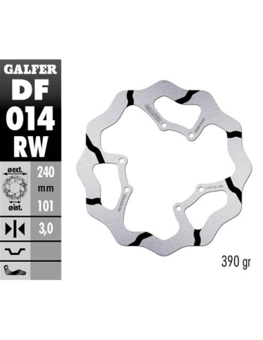disco freno moto galder wave fijo 270x3mm df014rw