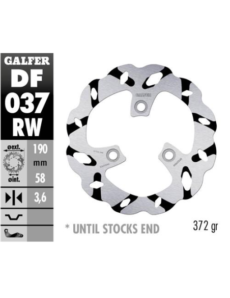 disco freno moto galfer wave fijo 190x3 6mm df037r