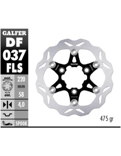disco freno moto galfer wave flotante 220x4mm df03