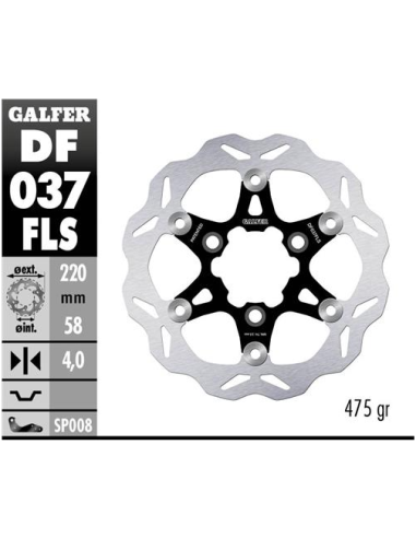 disco freno moto galfer wave flotante 220x4mm df03