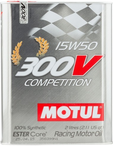 aceite de motor motul 300v competition 15w50 104244 competicion 2l