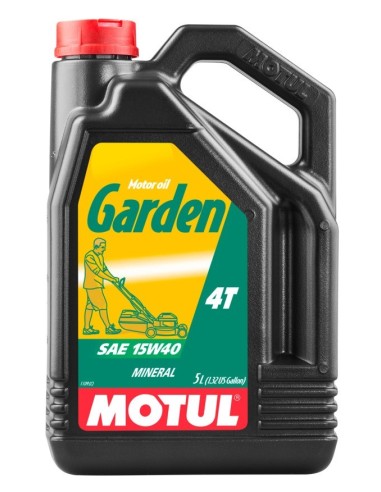 aceite para maquinaria de jardineria motul garden 15w40 4t 101312 5l