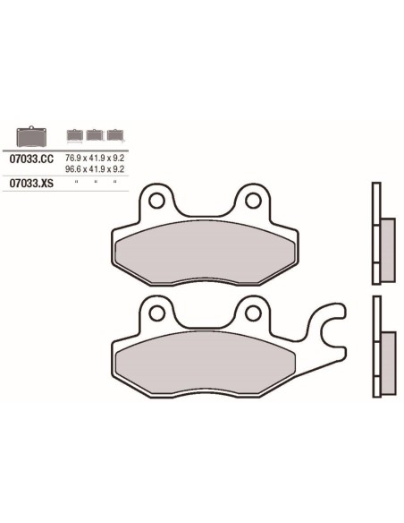 pastillas de freno moto brembo sinterizadas 07033xs
