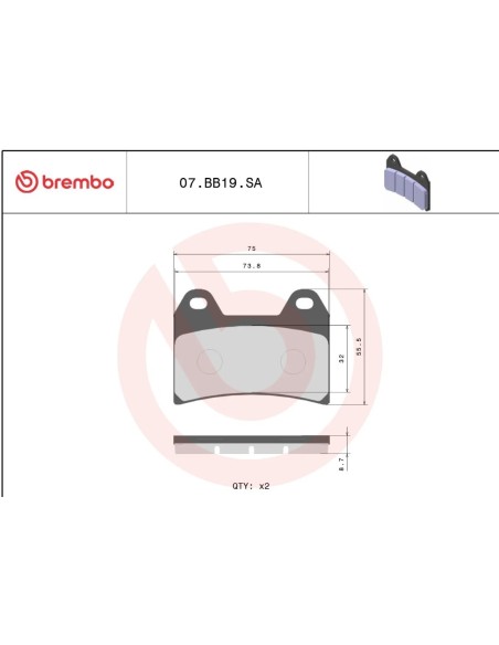 pastillas de freno moto brembo sinterizadas 07bb19sa