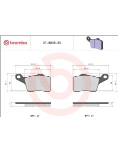 pastillas de freno brembo 07bb3590 sinterizadas para lynx y ski doo delanteras 2
