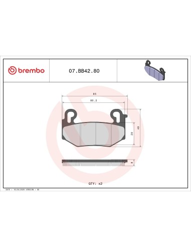 pastillas de freno moto brembo 07bb4280 delanteras genuinas para bmw r 1300 gs 2024 2026