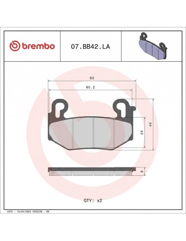 pastillas de freno delanteras brembo 07bb42la sinterizadas para bmw r 1300 gs
